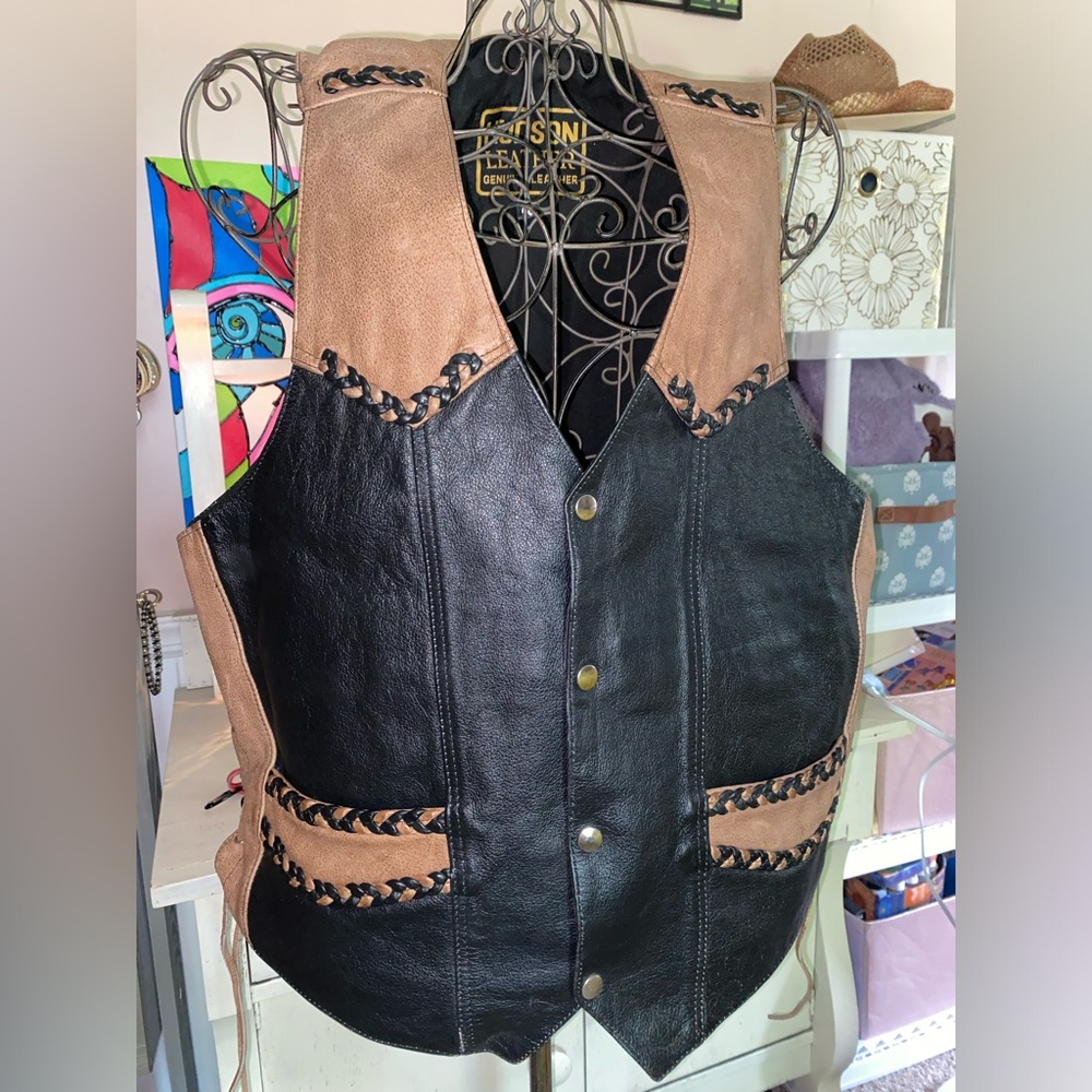 Leather Biker Vest